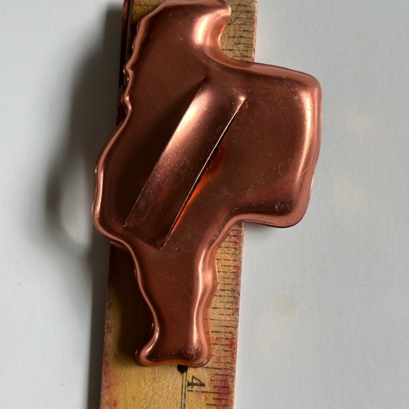 VTG Copper Colored Aluminum Cookie Cutters Lot of 5 Santa Tree Star Bell Camel - Picture 6 of 7